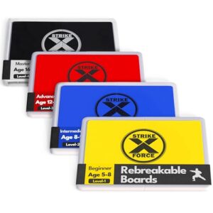 STRIKEXFORCE Rebreakable Breaking Boards – 4-Board Bundle