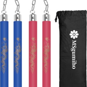 MSGumiho foam practice nunchucks two-piece set – one blue and one red