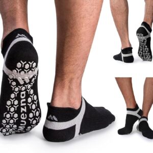 Muezna Men's Non-Slip Yoga & Pilates Grip Socks