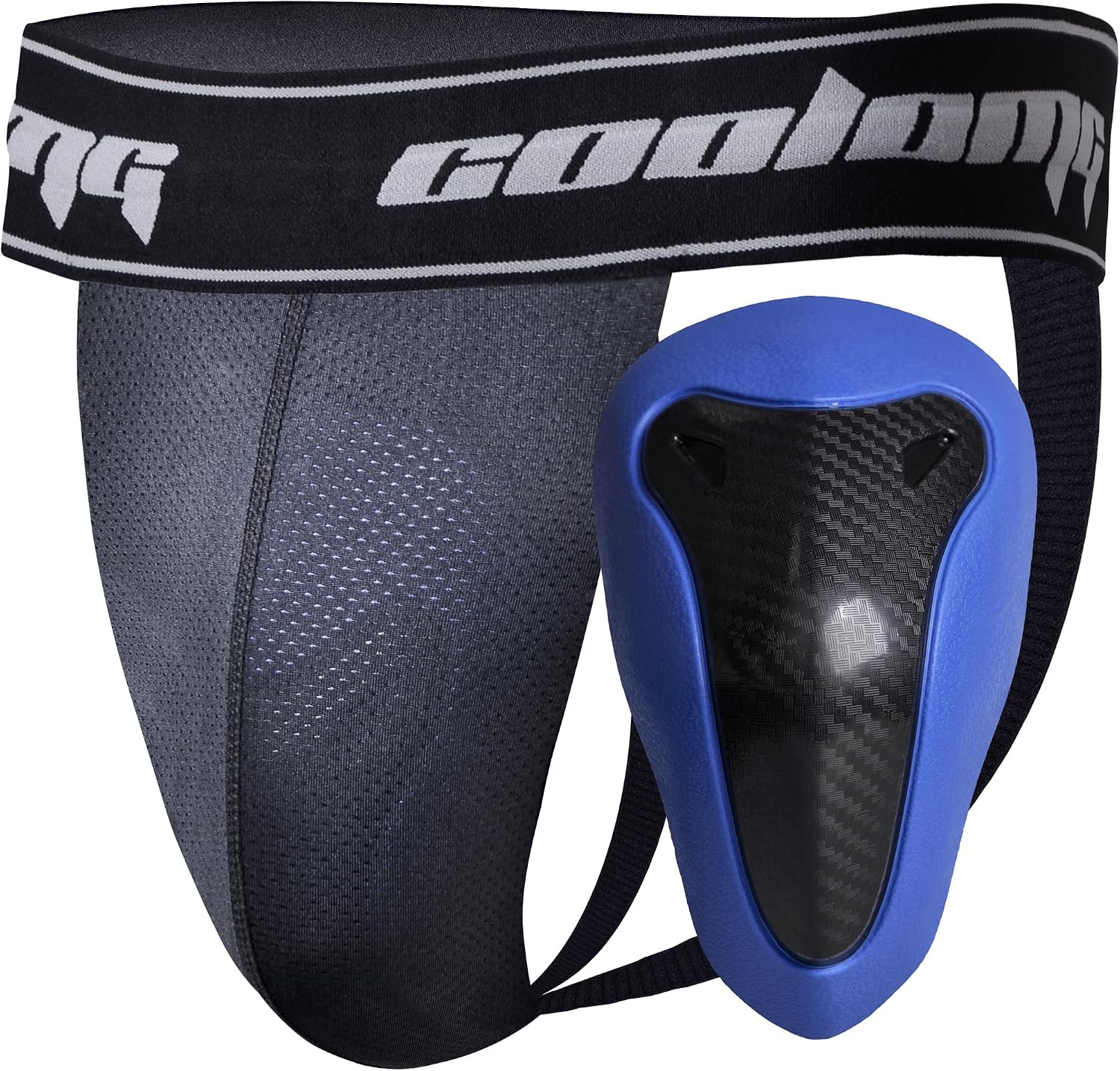 COOLOMG men’s MMA jockstrap with athletic cup in Black
